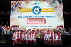 RI pecahkan rekor dunia melalui gelaran angklung dengan 15.110 peserta